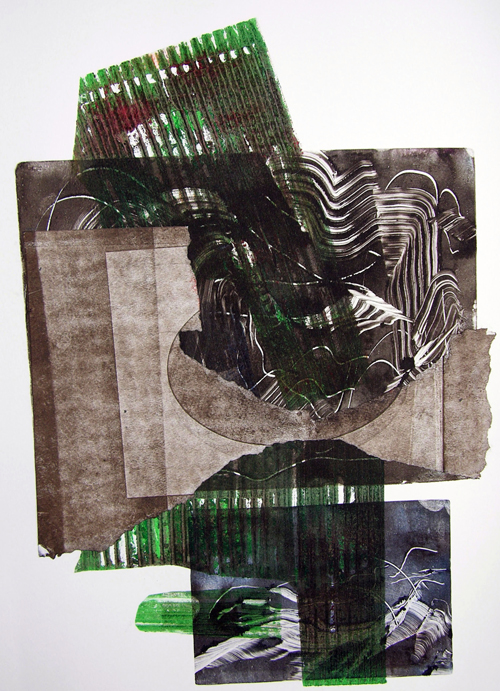 Abstract in Brown and Green